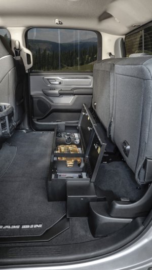 Ram 1500 Underseat Lockbox - Rear - Tuffy Products - Standard Key - Black - `19-`24